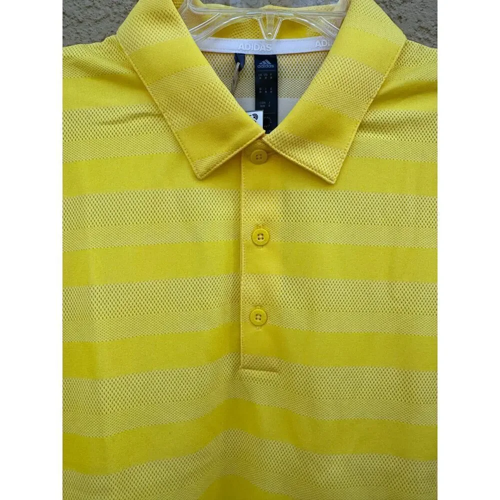 Adidas Golf Polo Yellow Medium NWT